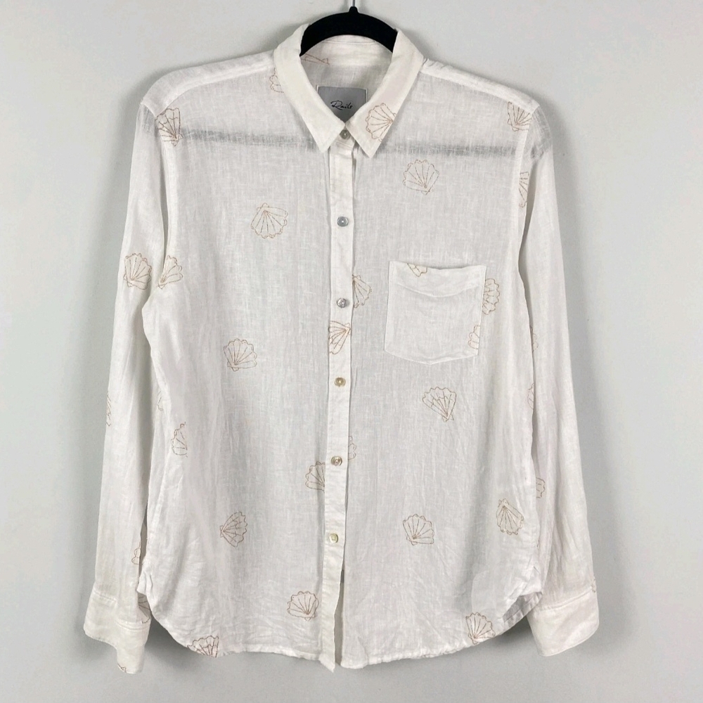 White Shell Pattern Women's Shirt